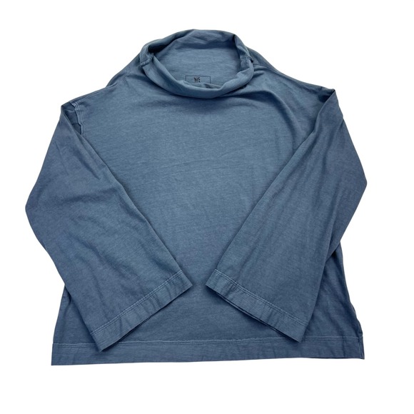 We The Free Funnel Neck Top Womens S Blue Oversized Boho Cotton OB1122008 - Picture 2 of 9